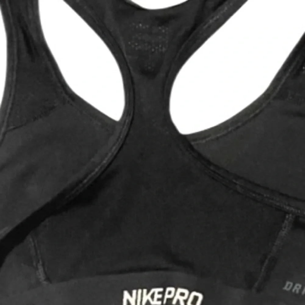 Nike Pro Swoosh Dri Fit Girl’s sz L Black lined front mesh racerback Sports Bra